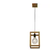 Searchlight SQUARE Pendel Hanglamp Hout Zwart