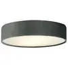 Searchlight - Drum Pleat 3 Lumières Velvet Flush, Abat-jour Gris