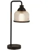 SEARCHLIGHT Lampe de table lampe de lecture lampe de table rétro lampe de salon en verre noir h 45 cm