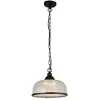 Searchlight - Highworth Suspension Noir Mat, Verre Style Holophane