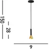 Suspension SIGNAL métal noir mat et doré GU10 max 50w