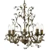 SEARCHLIGHT Lustre floral ALMANDITE - 5L 5 branches métal marron doré ...