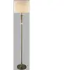 SEARCHLIGHT Oscar 1Lampe Flammy, laiton antique, abat-jour en lin Laiton antique