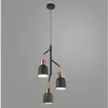 Lampe suspendue vintage plafonnier en cuivre gris pendentif rétro lamp...