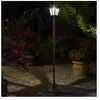 Lampadaire solaire de jardin lanterne 365 100 lumens 170 cm