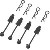 4 Clips De Carrosserie 1/8 Noirs Arrma Ar390178-Arrma
