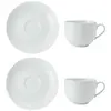 Mikasa Chalk 2pc Set de 2 tasses à thé et soucoupes en porcelaine, tas...