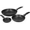 KC BLUE Kitchencraft Poêle à Frire Set 12 Cm 20 Cm 28 Cm