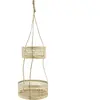 Natural Elements - Pot de Fleurs Suspendu à 2 Étages en Herbes Marines Tressées, 75 cm White
