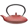 La Cafetière Théière japonaise en fonte 600 ml avec panier infuseur, 3 tasses (rouge)