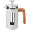 Cafetière, 3 Cups, 0.35 L, RVS, Glas, Hout, Wit - La Cafetière | Pisa