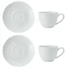 Mikasa Chalk Set de 2 tasses à cappuccino et soucoupes en porcelaine, ...