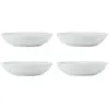 Mikasa Krijt 4-delige porseleinen pastaschaal, 23cm, wit