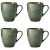 Mok, Beker, Set van 4 Stuks, 0.42 L, Groen, Keramiek - Mikasa | Jardin