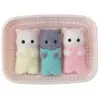 3 figurines Sylvanian Families Les triplés Chat Persan