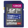 Integral - Carte mémoire flash - 128 Go - Video Class V30 / UHS-I U3 / Class10 - SDXC UHS-I