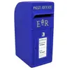 MONSTER-SHOP Boîte aux Lettres Murale Bleue en Fonte Réplique authentique La Poste Royal Mail Pilier Verrouillable Clé Dorée Incluses] Courrie