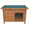MONSTERSHOP Niche Pour Chien En Bois De Sapin Avec Toit Plat En Asphal...