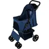 Monster Shop NL Poussette pour Animal de Compagnie - Bleu - Chien - Extérieur - 15 kg max - Cadre en acier robuste