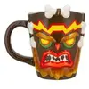 MUG Tasse 3D Crash Bandicoot Uka marron, imprimé, en 100 % céramique, capacité env. 315 ml. 9,5 cm