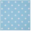 Homescapes Blauwe katoenen stof met witte stippen - Verkocht per meter, 150 cm breed