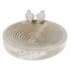 Homescapes vogelbad / vogelbad van geglazuurd beton, 29.3 x 29.3 x 10.5 cm