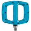 Pédale DMR V12 - Pédales plates pour VTT - Bleu Cyan - Axe CroMo - 10 picots par face