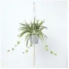 HOMESCAPES Plante artificielle tombante Chlorophytum en pot