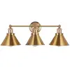 PRIVATEFLOOR Lampe Applique Murale Dorée Design 3 Ampoules Doré