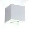 PRIVATEFLOOR Applique Murale Extérieure Led 12w Éclairage Double Face - Aluminium Blanc