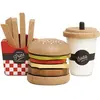 Hamburger frites et soda en bois FSC