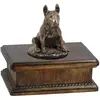 Urnvoorhond.nl Bulldog urn hond - elegante urn hond met beeldje voor hondenas