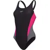 Speedo Muscleback Zwart/Groen Sportbadpak - Maat 38