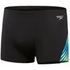 Speedo Mens Allover Digi V-Cut Aquashort Black/True Cobalt