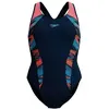 Speedo Placement Laneback Dames Sportbadpak - Marine/Oranje
