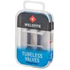 Weldtite Presta Tubeless Kleppen 2 Eenheden Zwart 55 mm