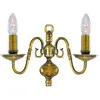 SEARCHLIGHT Applique 2 ampoules Flemish, en laiton antique