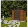 Abri de jardin métal imitation bois 4,20 m2 Yardmaster + kit d'ancrage