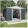 YARDMASTER Abri de jardin en métal 12 m² - Gris anthracite