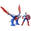 Hasbro Marvel Classic Marvel Mech Strike Mechasaurs Captain America Avec Redwing Mechasaur