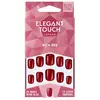 Elegant Touch Lot de 24 ongles colorés avec colle - Rouge riche