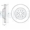 DELPHI Disques de frein pour LEXUS: LS (Ref: BG9186C)