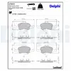 DELPHI Plaquettes de frein X4 pour AUDI: TT (Ref: LP3823)