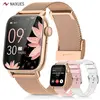 NAIXUES Montre Connectée Femme 1,85'' avec Appel Bluetooth/3 Bracelet/IP68/110+ Modes Sportifs/Podometre/Fréquence