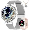 KIQULOV Montre connectée Femme Appel Bluetooth AMOLED, Fonction Fémini...