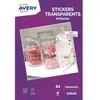 Papier créatif AVERY 8 Autocollants blanc brillant