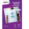 Papier créatif AVERY 15 Transferts T-shirt blancs/clairs A4