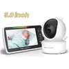 Babyphone Vidéo- PIMPIMSKY- Babyphone-Bébé Moniteur Caméra avec Écran 5.0 Pouces , Vision Nocturne Température Ambiante