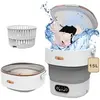 JOULLI machine à laver pliante portative - 15L - 22W - 3 modes de nettoyage - petit sèche-linge - adapté aux voyages, appartements