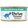 24x75g Thrive Complete thon, crevettes, calamars - Pâtée pour chat